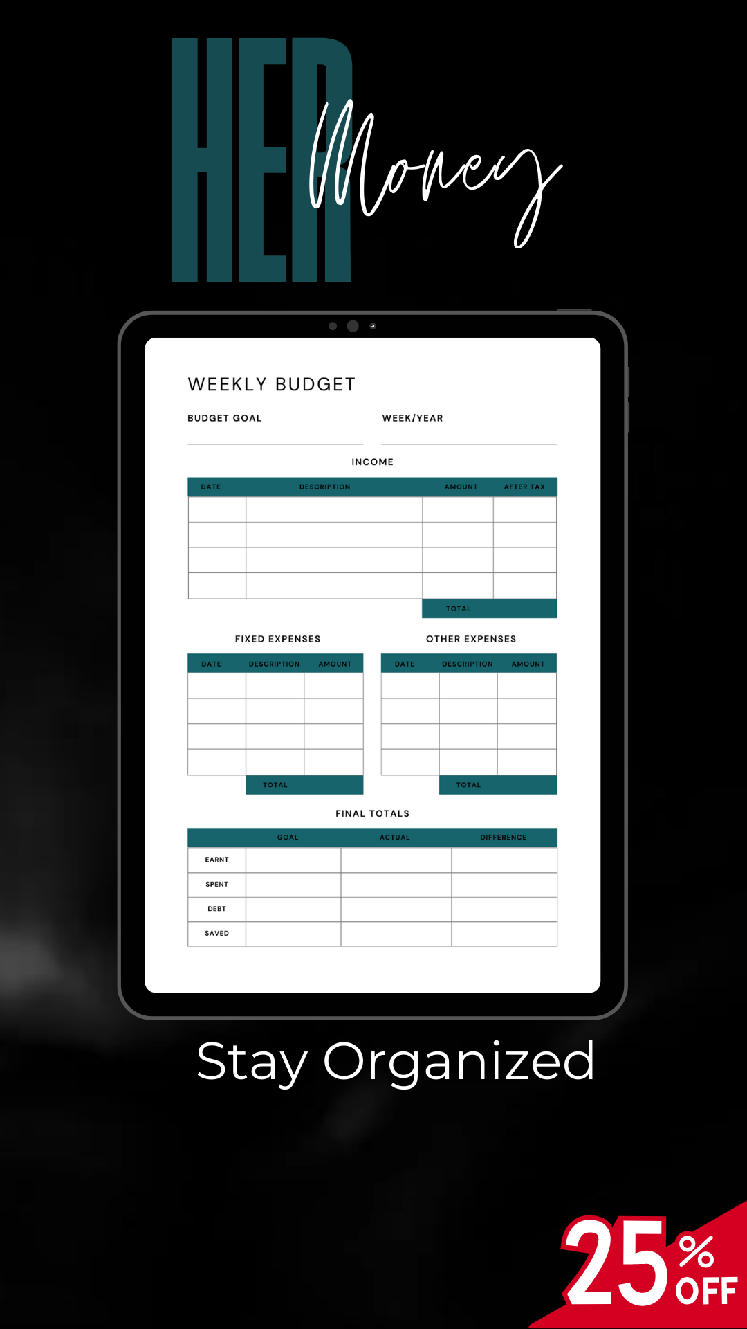 Her Money Digital Budget Planner