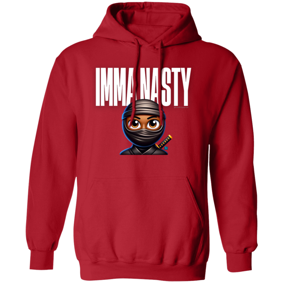 Imma Nasty Ninja (White) Hoodie