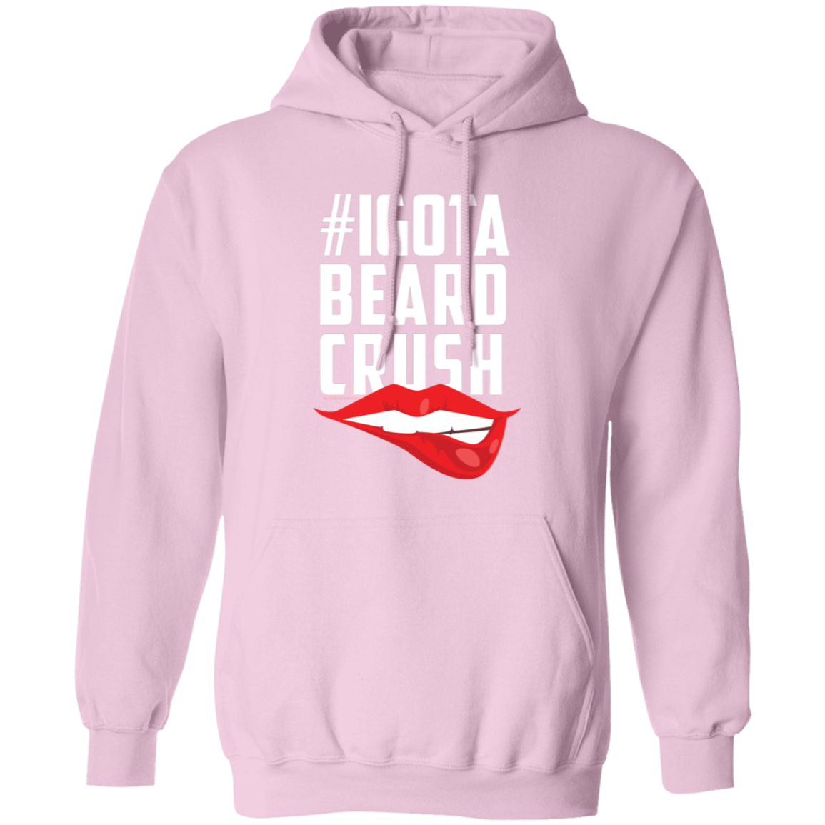 I Got A Beard Crush Pullover Hoodie (White)