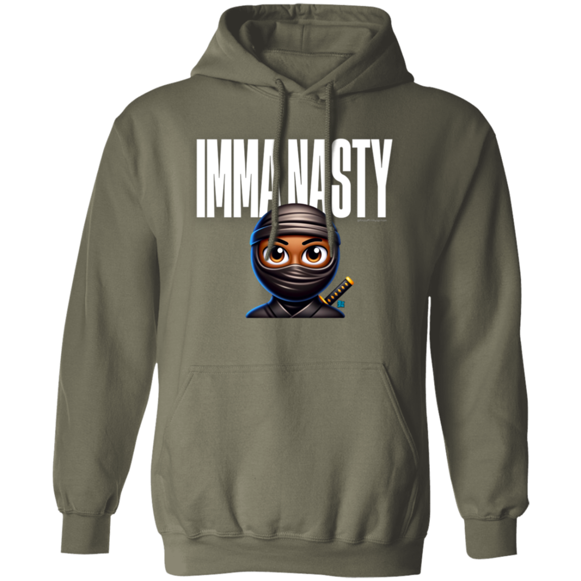 Imma Nasty Ninja (White) Hoodie