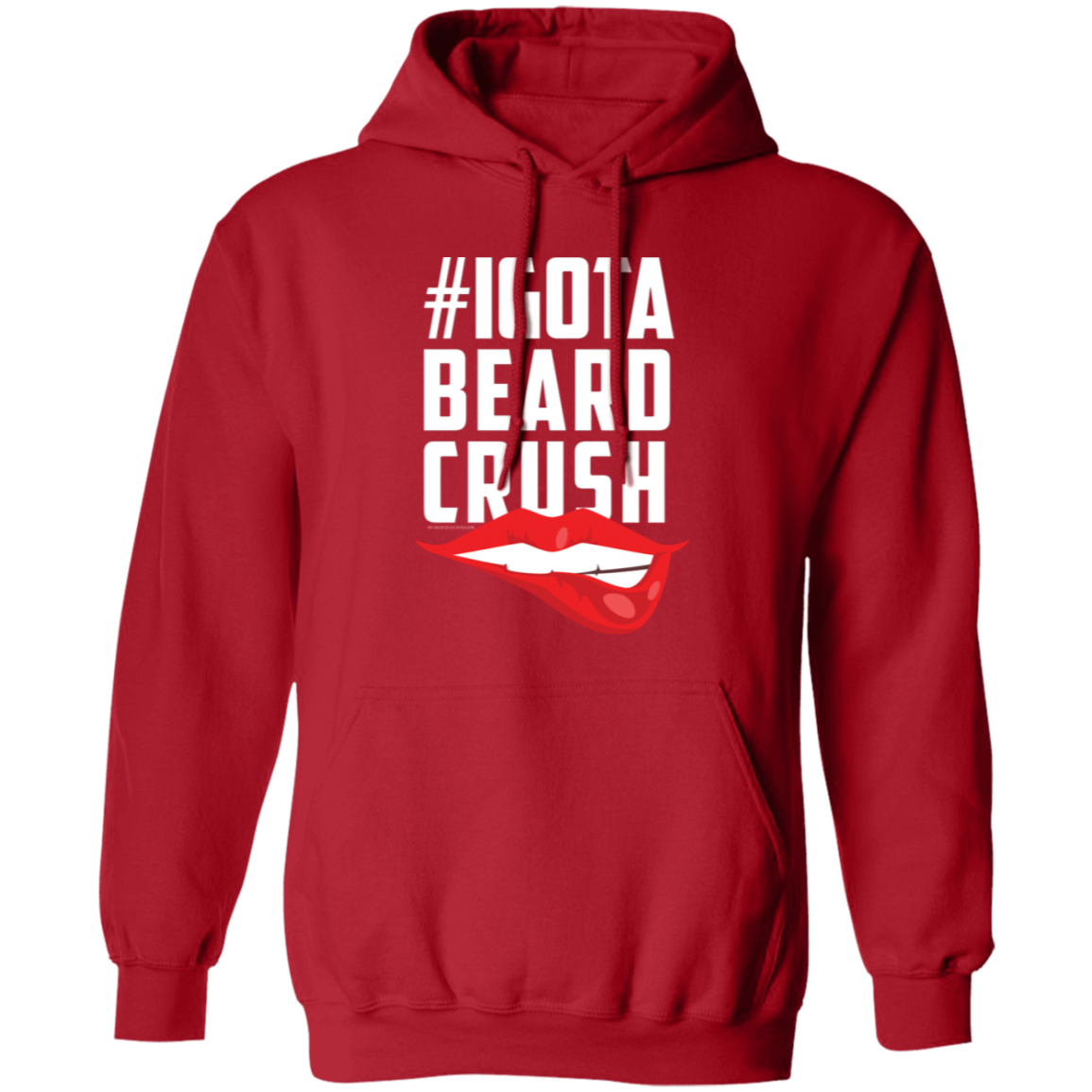 I Got A Beard Crush Pullover Hoodie (White)