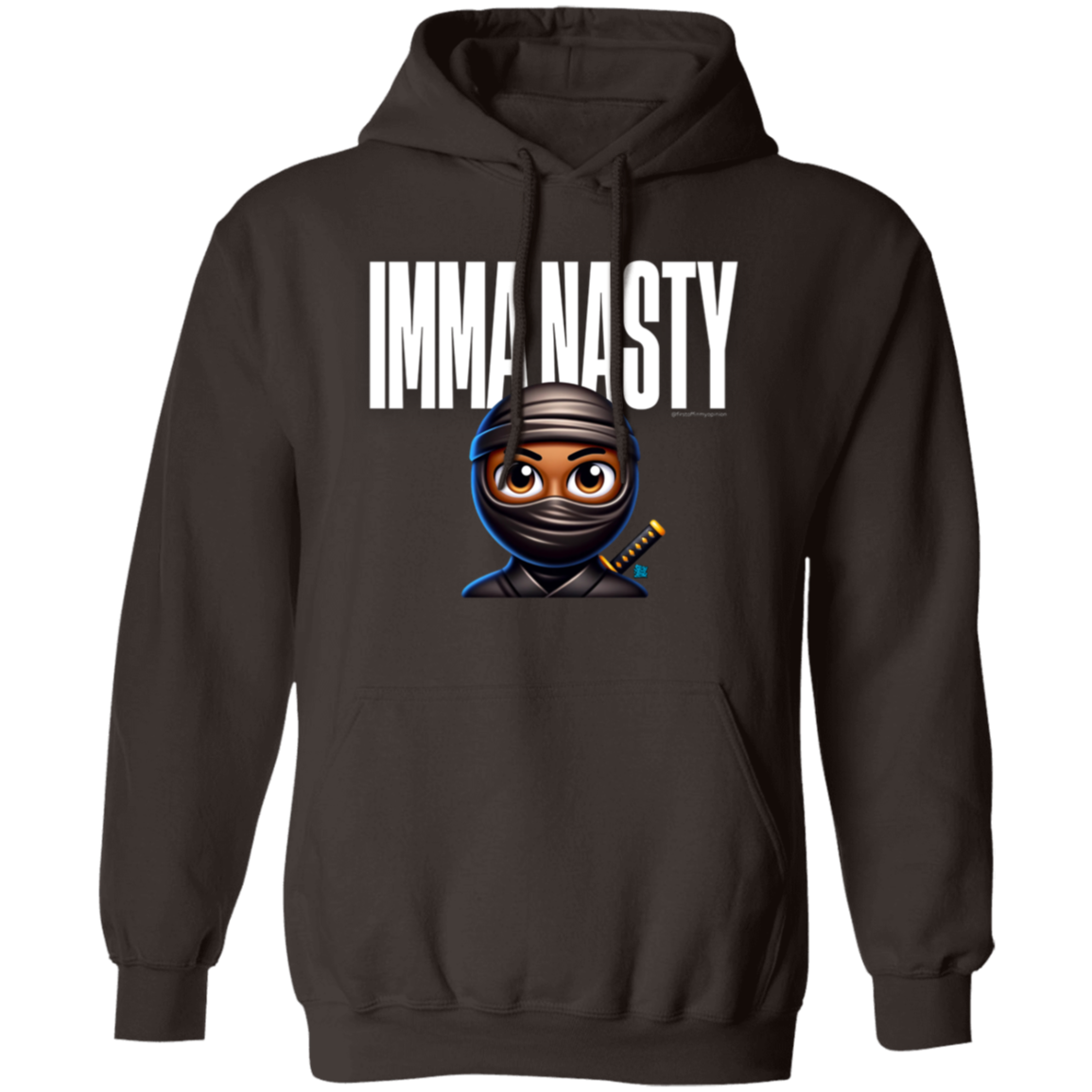 Imma Nasty Ninja (White) Hoodie