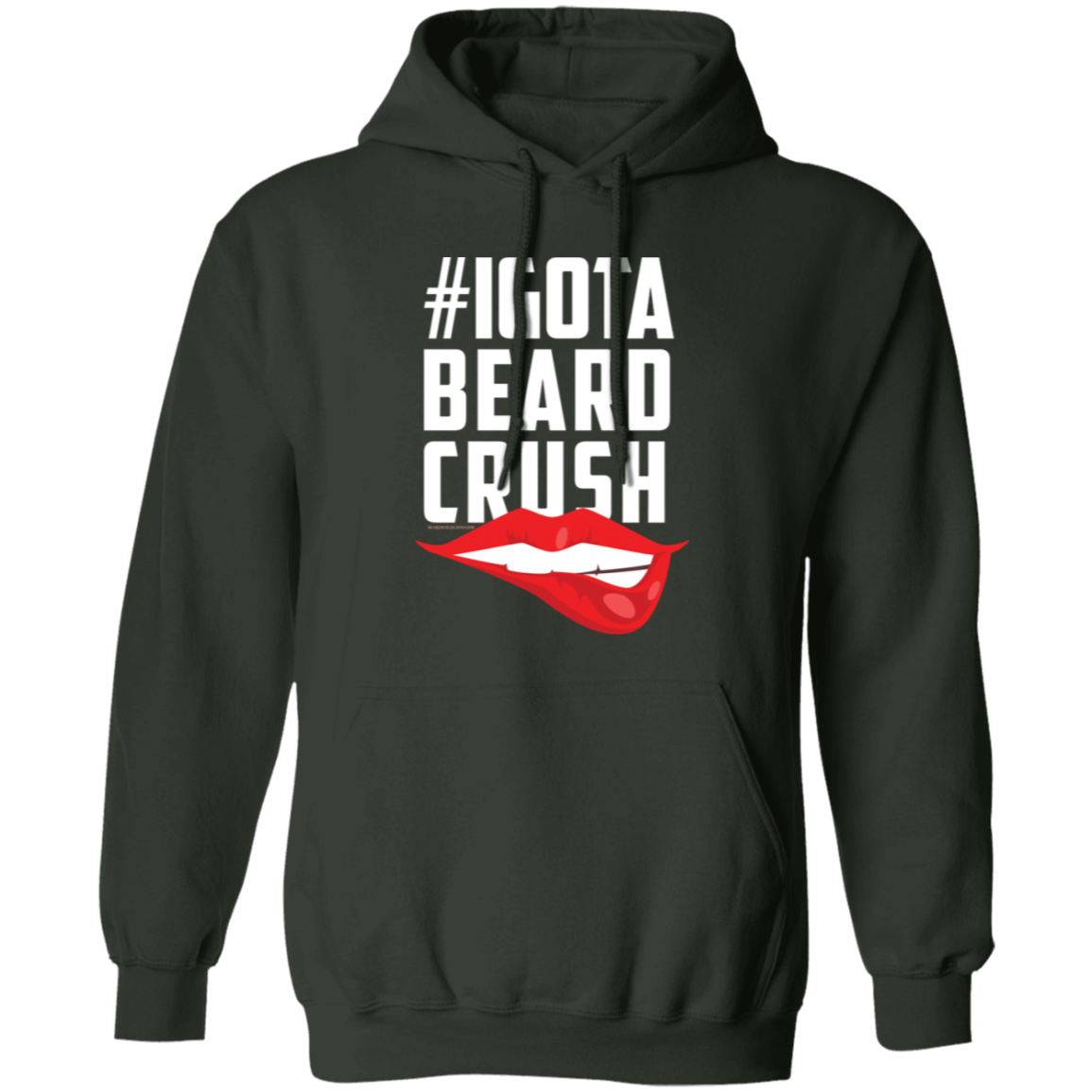 I Got A Beard Crush Pullover Hoodie (White)