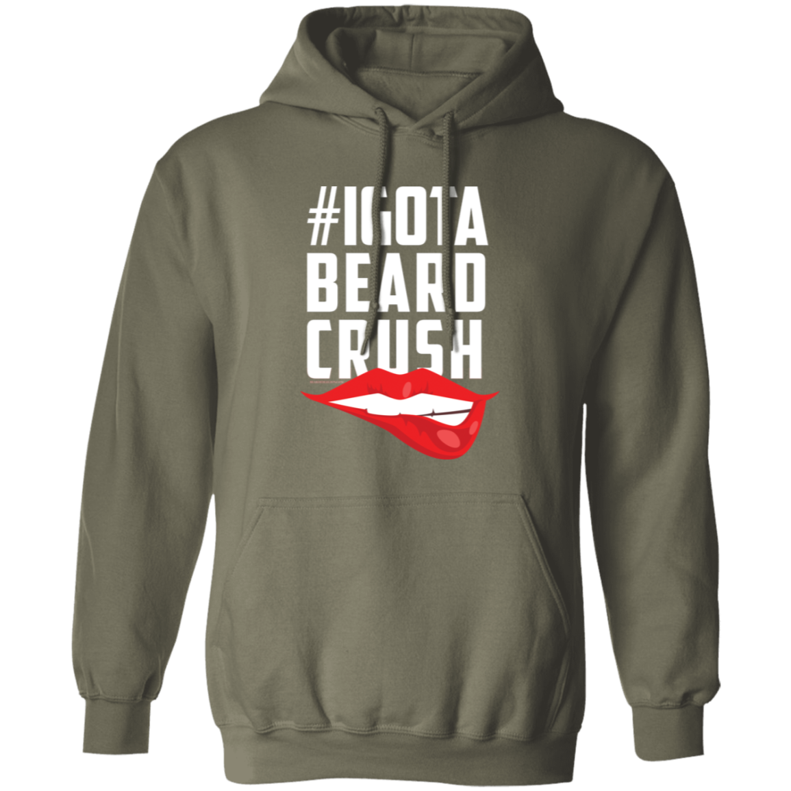 I Got A Beard Crush Pullover Hoodie (White)